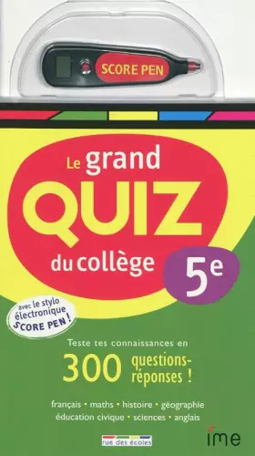 Couverture du produit · Le grand quiz du collège 5e