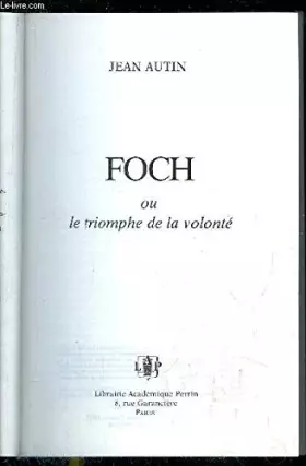 Couverture du produit · Foch