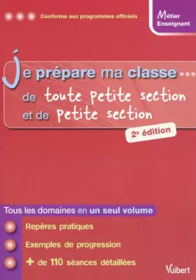 Couverture du produit · Je prépare ma classe... de Toute Petite Section et de Petite Section