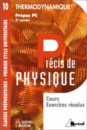 Couverture du produit · Thermodynamique : PC