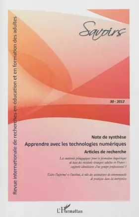 Couverture du produit · Apprendre avec les technologies numériques