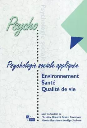 Couverture du produit · Psychologie sociale appliquée : environnement - Santé - Qualité de vie