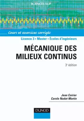 Couverture du produit · Mécanique des milieux continus