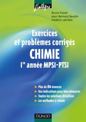 Couverture du produit · Chimie - Exercices et problèmes 1re année MPSI-PTSI