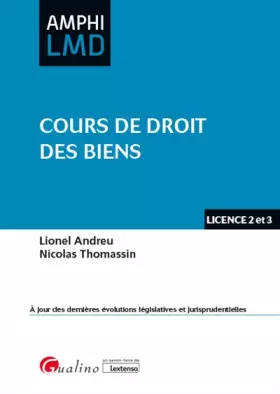 Couverture du produit · Cours de droit des biens