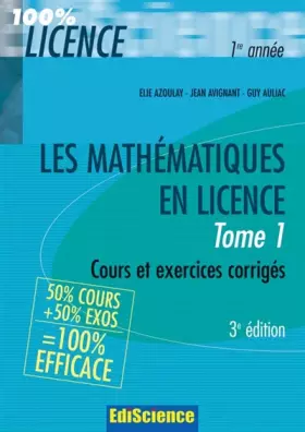 Couverture du produit · Les mathématiques en Licence - Tome 1 - 3ème édition
