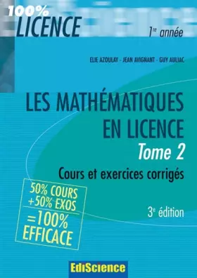 Couverture du produit · Les mathématiques en Licence - Tome 2-3ème édition