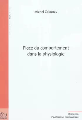 Couverture du produit · Place du comportement dans la physiologie
