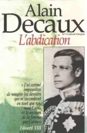 Couverture du produit · L'abdication