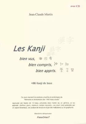 Couverture du produit · Les kanji : Bien vus, bien compris, bien appris (1CD audio)