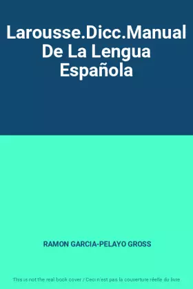 Couverture du produit · Larousse.Dicc.Manual De La Lengua Española