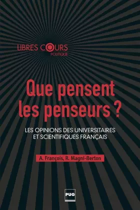 Couverture du produit · QUE PENSENT LES PENSEURS
