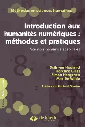 Couverture du produit · Introduction aux humanités numériques : méthodes et pratiques: Sciences humaines et sociales