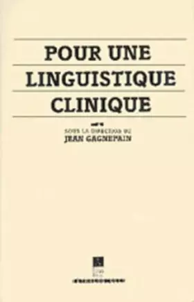 Couverture du produit · POUR UNE LINGUISTIQUE CLINIQUE Trétralogiques N 2