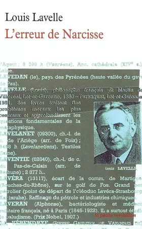 Couverture du produit · L'erreur de Narcisse