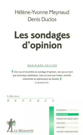 Couverture du produit · Les sondages d'opinion