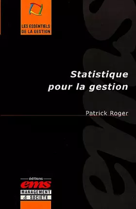 Couverture du produit · Statistique pour la gestion