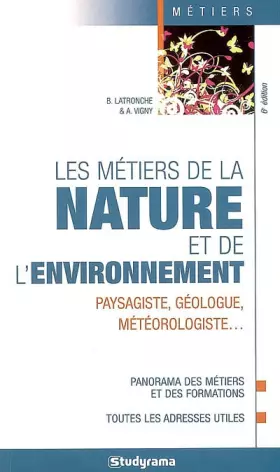 Couverture du produit · Les métiers de la nature et de l'environnement