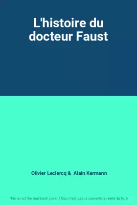 Couverture du produit · L'histoire du docteur Faust