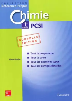 Couverture du produit · Chimie 1re année PCSI