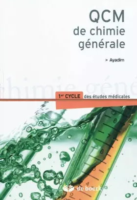 Couverture du produit · QCM de chimie générale