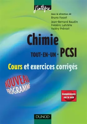 Couverture du produit · Chimie Tout-en-un 1ère année PCSI : Cours et exercices corrigés