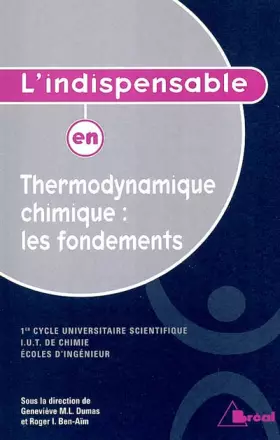 Couverture du produit · Thermodynamique chimique : les fondements