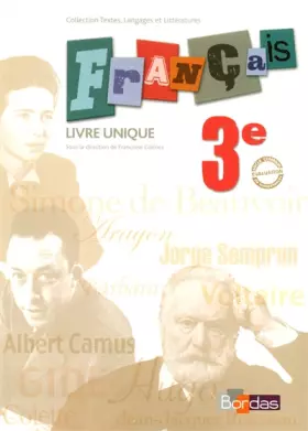 Couverture du produit · Textes, langages et littératures 3e  Livre unique - Manuel de l'élève