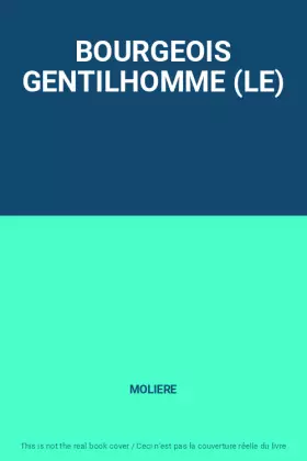 Couverture du produit · BOURGEOIS GENTILHOMME (LE)