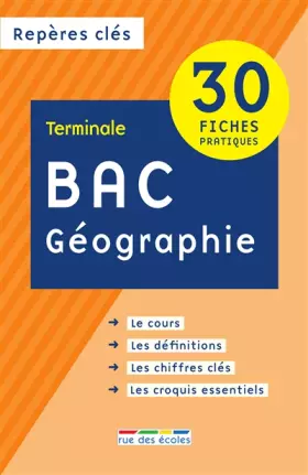 Couverture du produit · Repères clés bac Géographie Terminale: 30 fiches pratiques