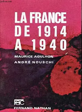 Couverture du produit · La France de 1914 à 1940