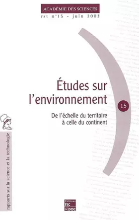 Couverture du produit · Etudes sur l'environnement: de l'échelle du territoire à celle du continent.