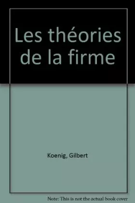 Couverture du produit · Les théories de la firme