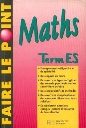 Couverture du produit · Mathématiques Terminale ES