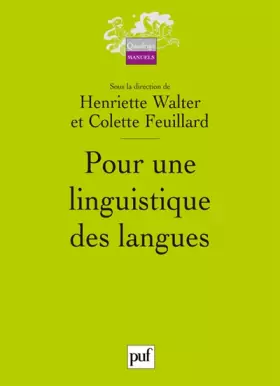 Couverture du produit · Pour une linguistique des langues