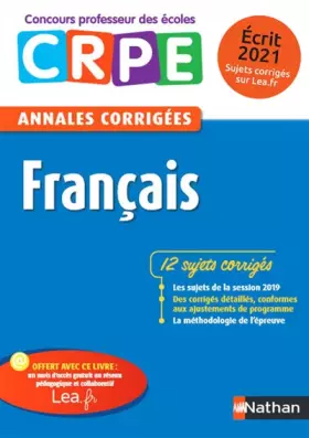 Couverture du produit · Annales CRPE Français