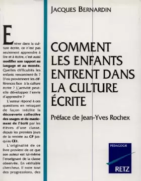 Couverture du produit · Comment les enfants entrent dans la culture écrite