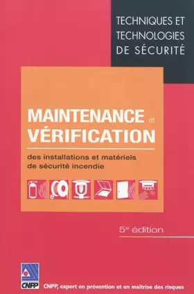 Couverture du produit · Maintenance et vérification des installations et matériels de sécurité incendie