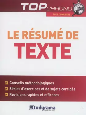 Couverture du produit · Le résumé de texte: Conseils méthodologiques