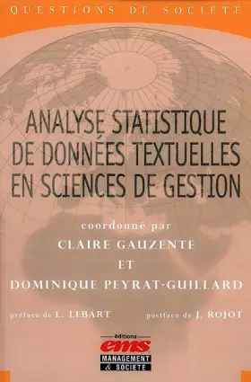 Couverture du produit · Analyse statistique de données textuelles en sciences de gestion : Concepts, méthodes et applications