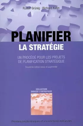 Couverture du produit · Planifier la stratégie : Un procédé pour les projets de planification stratégique