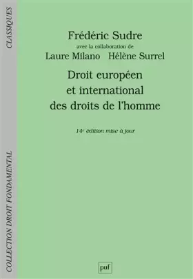 Couverture du produit · Droit européen et international des droits de l'homme