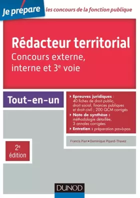 Couverture du produit · Rédacteur territorial - Concours externe, interne et 3e voie - 2e éd. - Tout-en-un: Tout-en-un