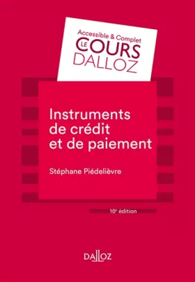 Couverture du produit · Instruments de paiement et de crédit - 10e ed.
