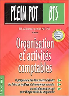 Couverture du produit · Organisation et activités comptables BTS Assistant de gestion PME-PMI