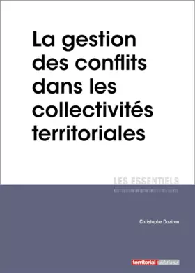 Couverture du produit · La gestion des conflits dans les collectivités territoriales