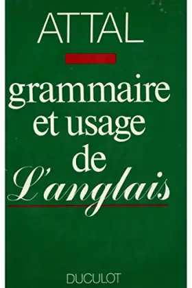 Couverture du produit · GRAMMAIRE ET USAGE DE L'ANGLAIS