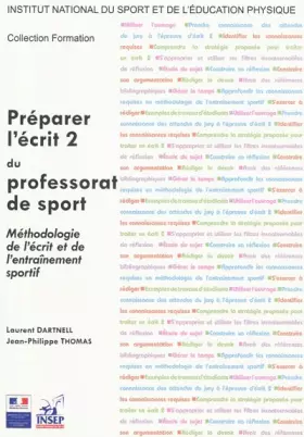 Couverture du produit · Préparer l'écrit 2 du professorat de sport : Méthodologie de l'écrit et de l'entraînement sportif