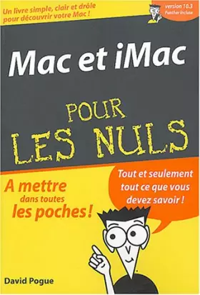 Couverture du produit · Mac et Imac poche pour les nuls