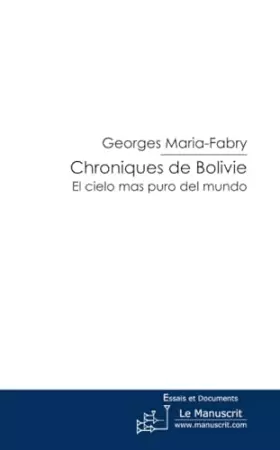 Couverture du produit · Chroniques de Bolivie